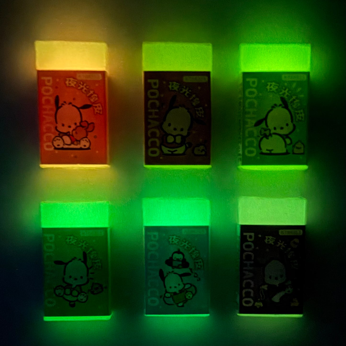 Pochacco Luminous Erasers