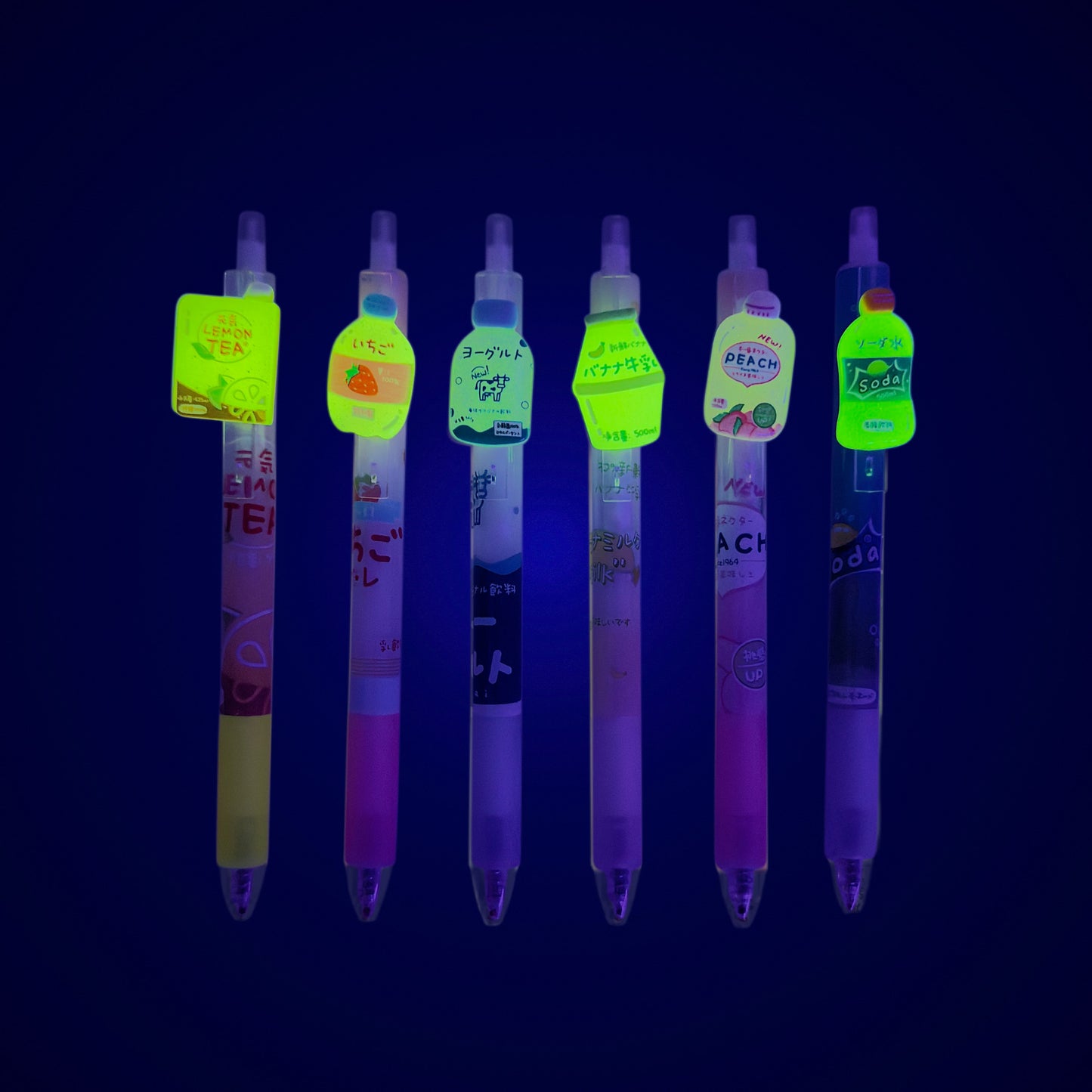 Bolígrafo de Gel - Bebidas Brillantes (Glow in the Dark)